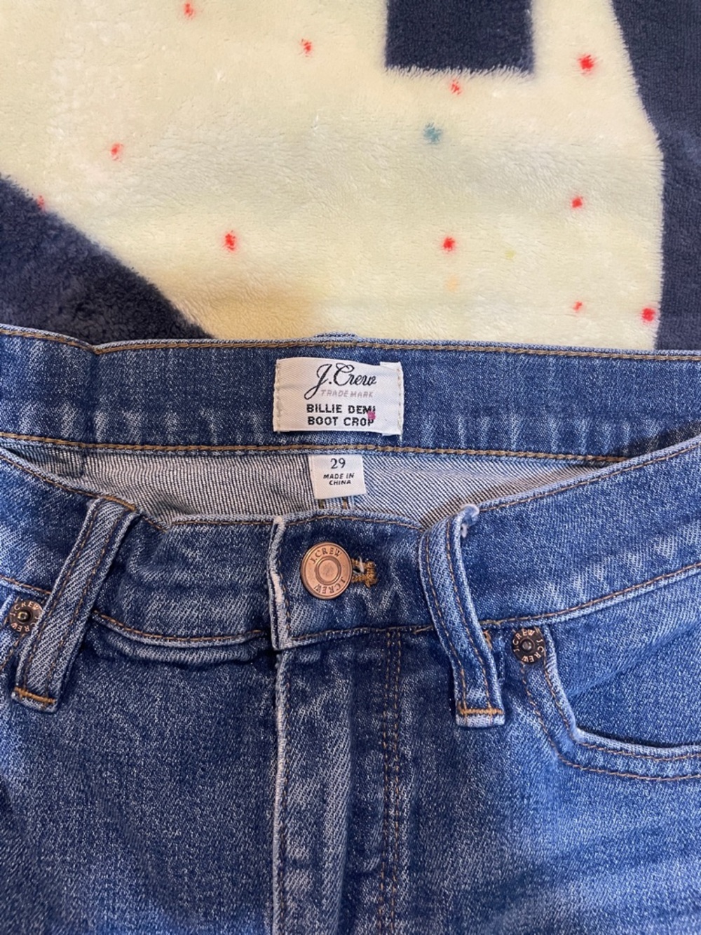 J. Crew Boot Cut Jeans in Medium Blue Denim